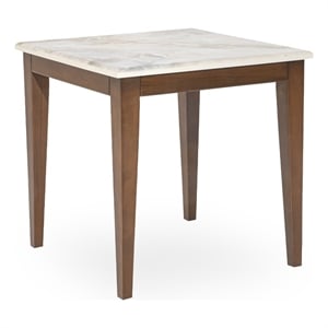 Michael Amini Balboa Wood 20&quot Square End Table in Warm Walnut