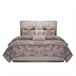 Michael Amini Roxbury Park Queen Multi-Panel Velvet Bed in Slate Ash