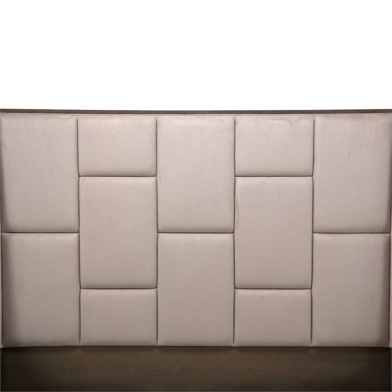 Michael Amini Roxbury Park Queen Multi-Panel Velvet Bed in Slate Ash