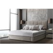 Michael Amini Roxbury Park Queen Multi-Panel Velvet Bed in Slate Ash