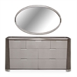 Michael Amini Roxbury Park Wood Dresser with Mirror Set in Slate Ash