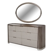 Michael Amini Roxbury Park Wood Dresser with Mirror Set in Slate Ash