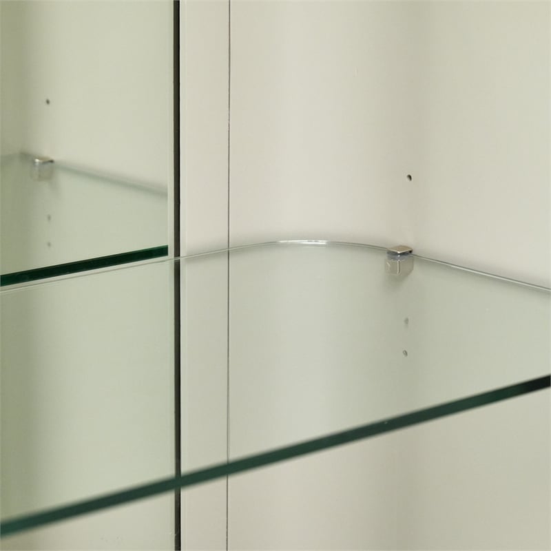 Michael Amini Roxbury Park Display Cabinet with LED Lighting - Slate Ash