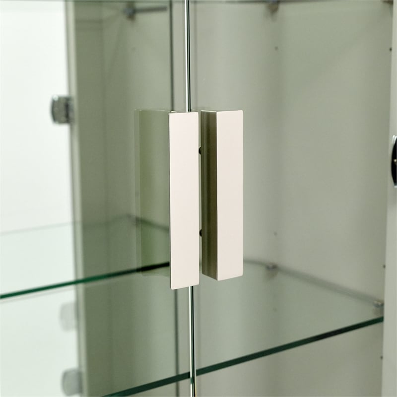 Michael Amini Roxbury Park Display Cabinet with LED Lighting - Slate Ash