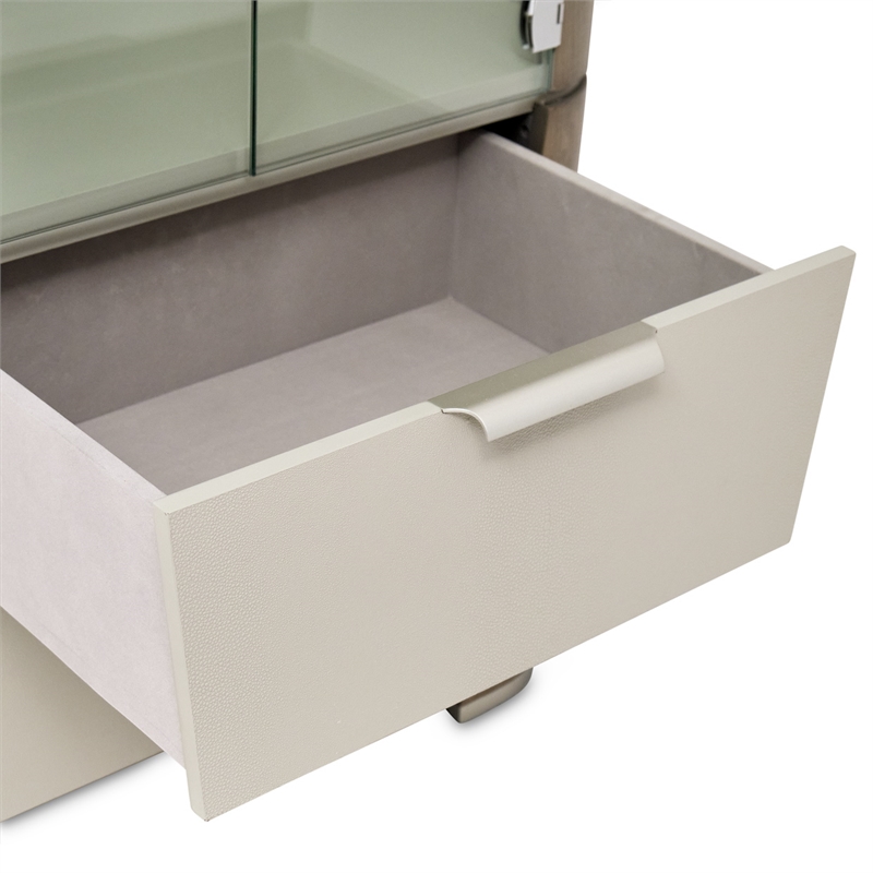 Michael Amini Roxbury Park Display Cabinet with LED Lighting - Slate Ash