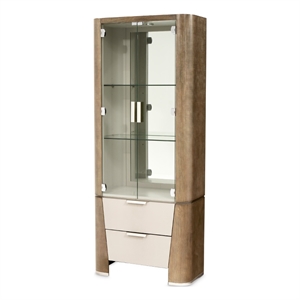 Michael Amini Roxbury Park Display Cabinet with LED Lighting - Slate Ash