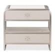 Michael Amini Roxbury Park Metal Nightstand in Frost Gray