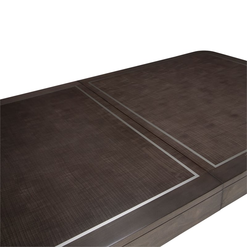 Michael Amini Roxbury Park Rectangular Wood Dining Table in Slate Ash