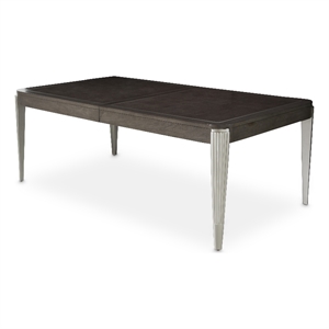 michael amini roxbury park rectangular wood dining table in slate ash