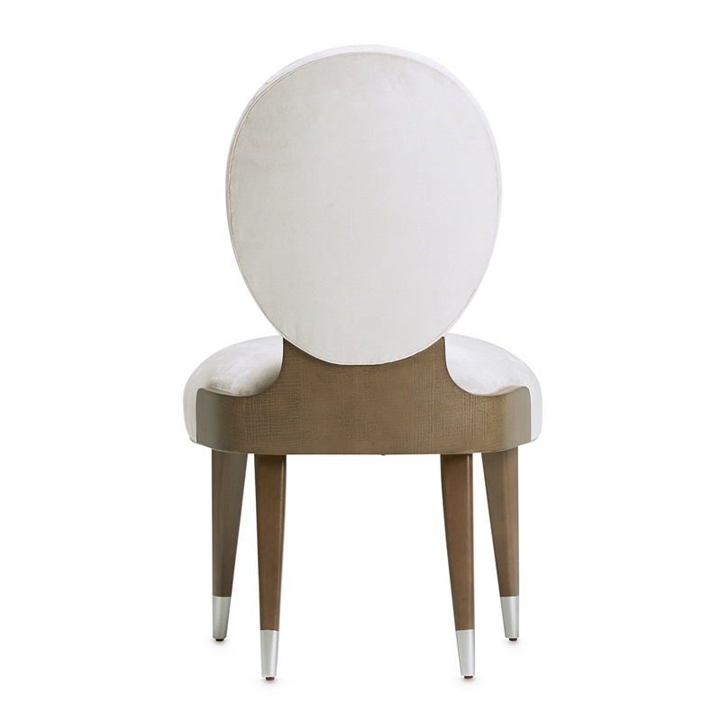 Michael Amini Roxbury Park Velvet Dining Side Chair in Slate Ash Set of 2
