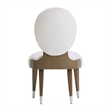 Michael Amini Roxbury Park Velvet Dining Side Chair in Slate Ash Set of 2