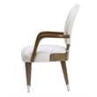 Michael Amini Roxbury Park Velvet Dining Arm Chair in Ash/Pale Gray Set of 2