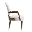 Michael Amini Roxbury Park Velvet Dining Arm Chair in Ash/Pale Gray Set of 2