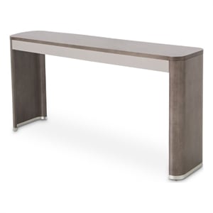 Michael Amini Roxbury Park 64&quotW Wood Console Table in Slate Ash/Frost Gray
