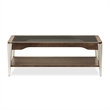Michael Amini Roxbury Park Wood & Glass Cocktail Table in Slate Ash