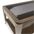 Michael Amini Roxbury Park Wood & Glass Cocktail Table in Slate Ash