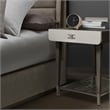 Michael Amini Roxbury Park Wood End Table in Slate Ash Finish