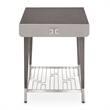 Michael Amini Roxbury Park Wood End Table in Slate Ash Finish