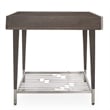 Michael Amini Roxbury Park Wood End Table in Slate Ash Finish