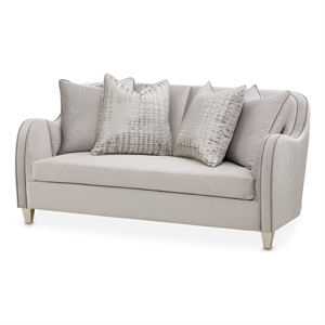 Michael Amini Roxbury Park 69&quotW Velvet Loveseat in Steel Gray/Slate