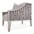 Michael Amini Roxbury Park Velvet & Stainless Steel Accent Chair in Gray Pearl