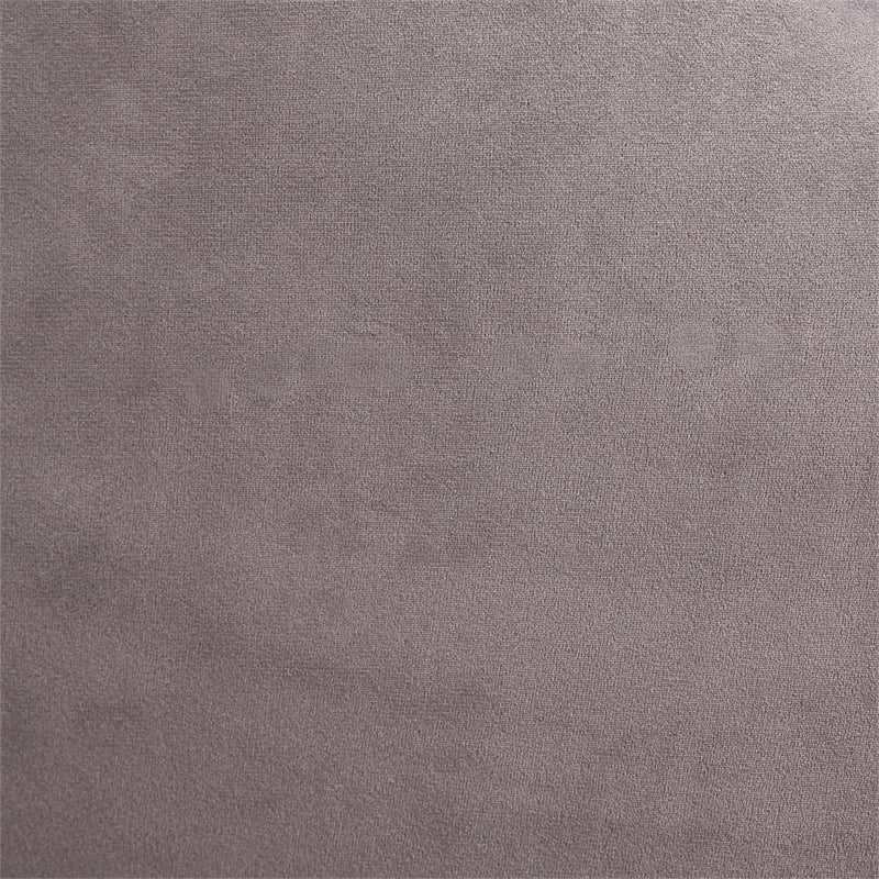 Michael Amini Roxbury Park Velvet & Stainless Steel Accent Chair in Gray Pearl