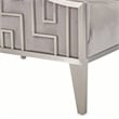 Michael Amini Roxbury Park Velvet & Stainless Steel Accent Chair in Gray Pearl