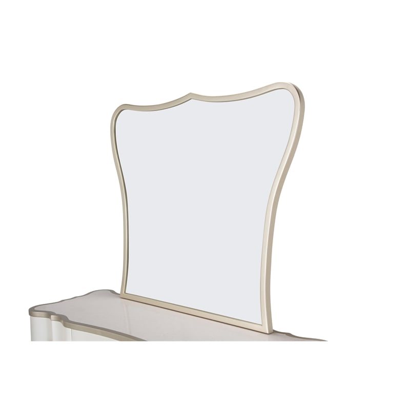 Michael Amini London Place Vanity with Mirror - Creamy Pearl