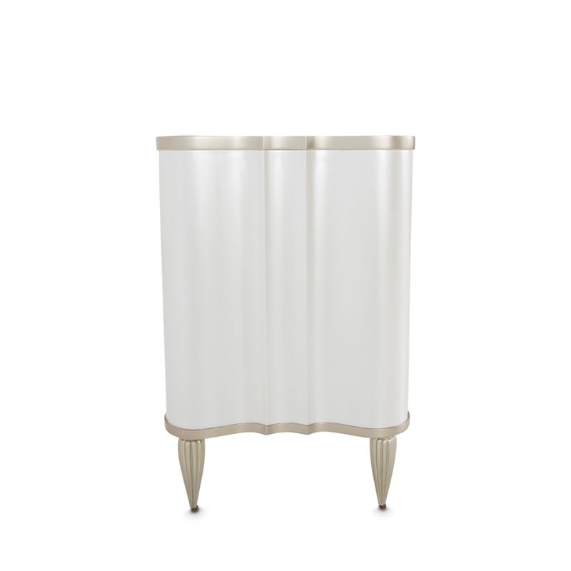 Michael Amini London Place Vanity with Mirror - Creamy Pearl