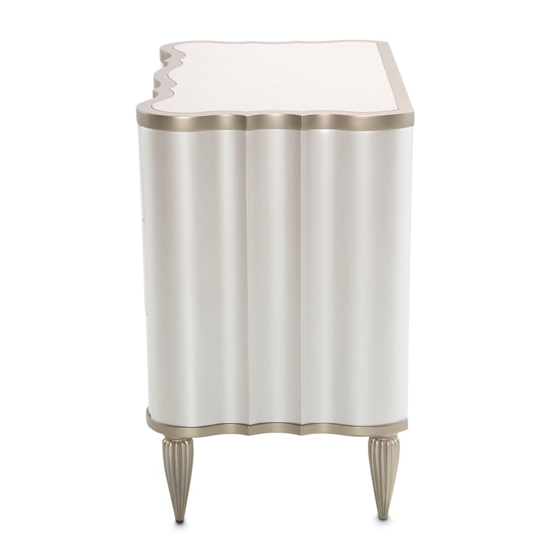 Michael Amini London Place 3-Drawer Nightstand - Creamy Pearl