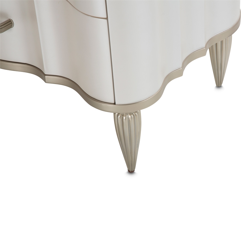 Michael Amini London Place 3-Drawer Nightstand - Creamy Pearl