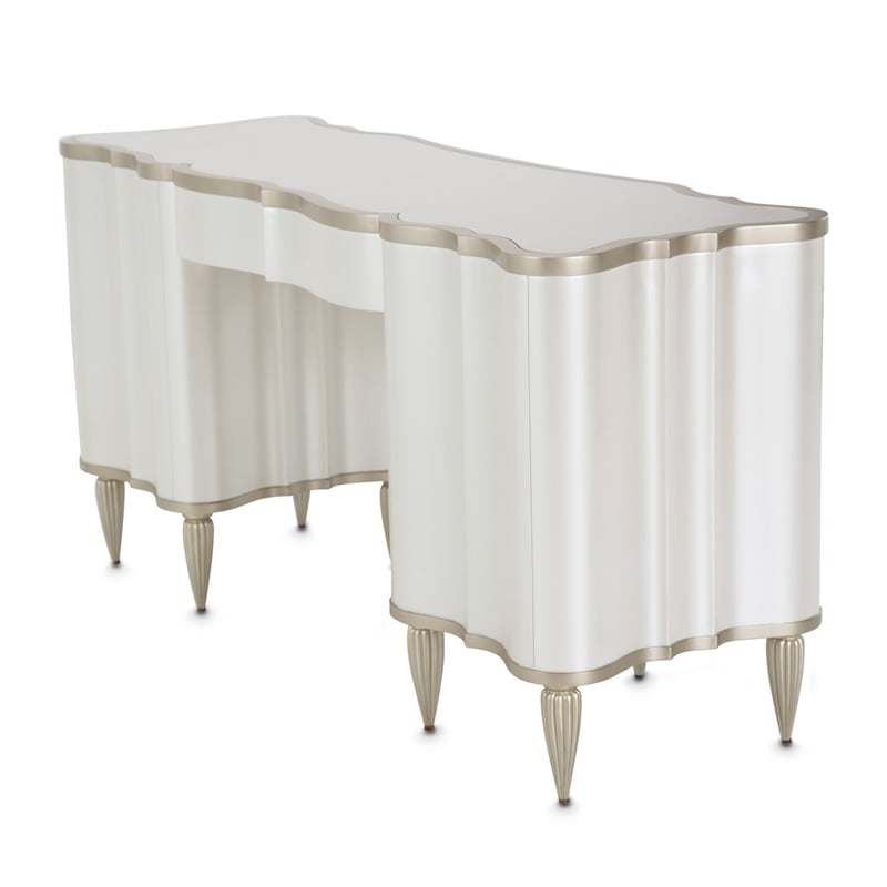 Michael Amini London Place Vanity Desk - Creamy Pearl