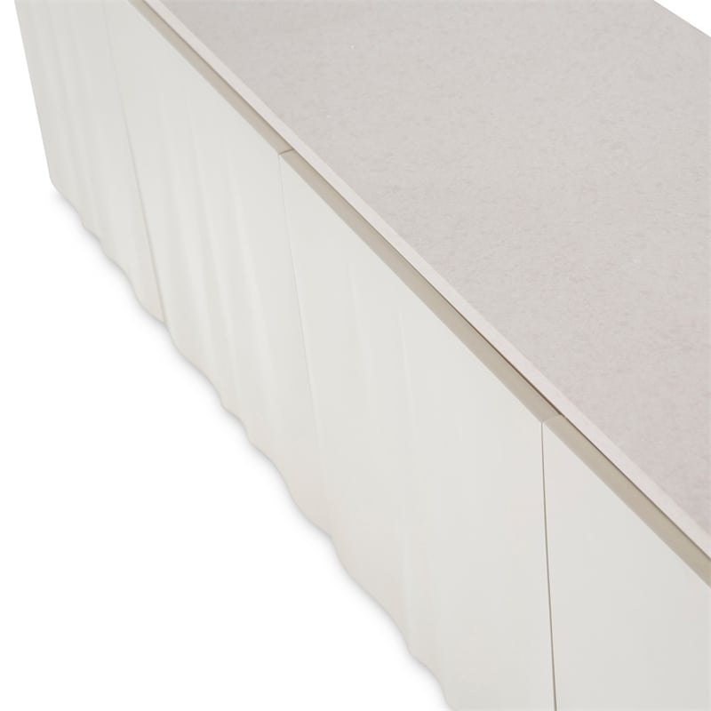 Michael Amini London Place Media Cabinet - Creamy Pearl