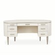MICHAEL AMINI London Place Transitional Wood Desk in Creamy Pearl
