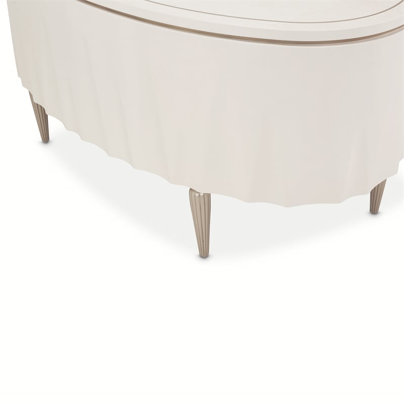 MICHAEL AMINI London Place Transitional Wood Desk in Creamy Pearl