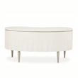 MICHAEL AMINI London Place Transitional Wood Desk in Creamy Pearl