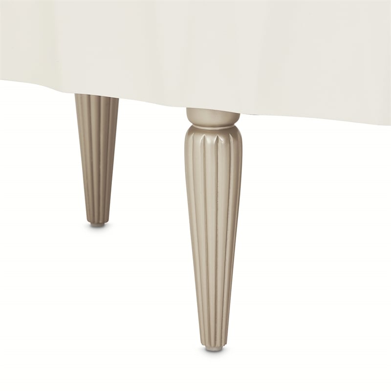 MICHAEL AMINI London Place Transitional Wood Desk in Creamy Pearl