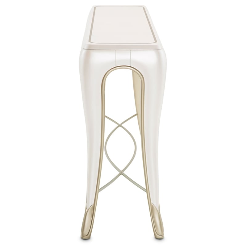 Michael Amini London Place Console Table - Creamy Pearl
