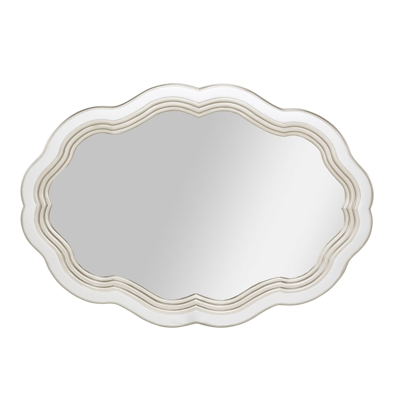 Michael Amini London Place Wall Mirror - Creamy Pearl