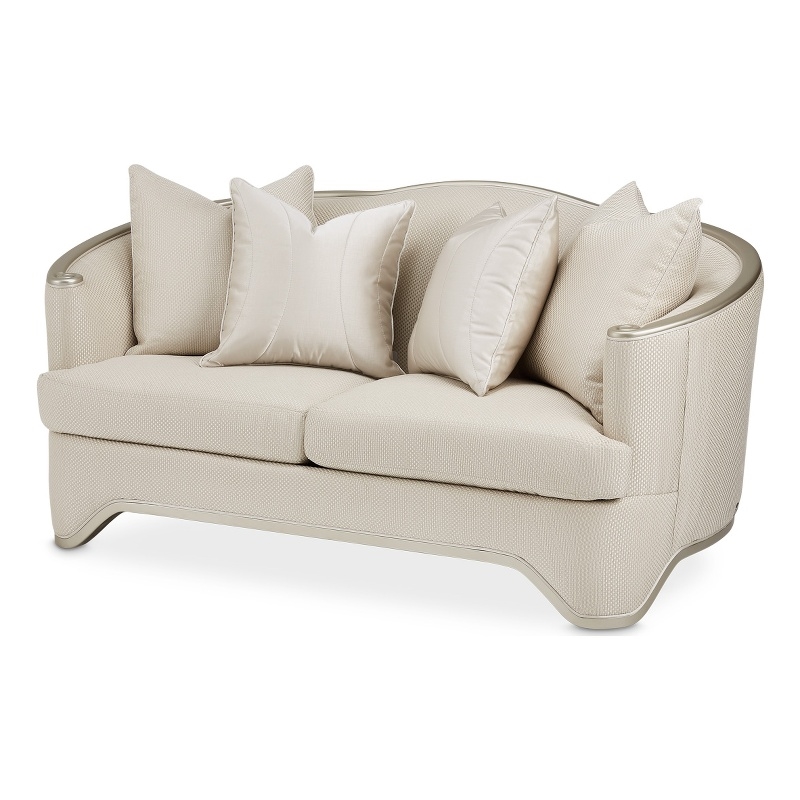 Michael Amini London Place Loveseat - Champagne/Platinum