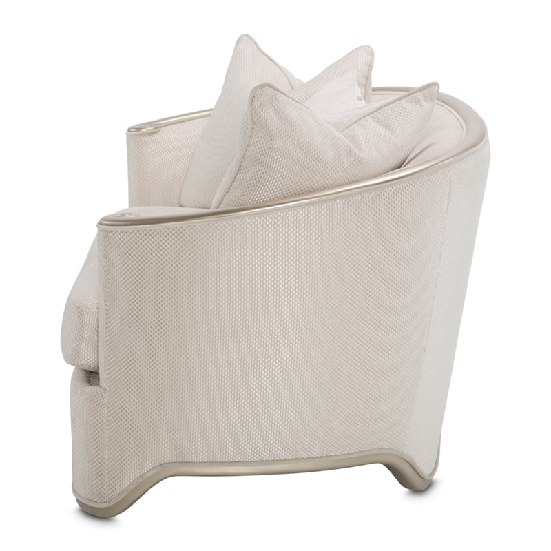 Michael Amini London Place Chair and a Half - Champagne/Platinum
