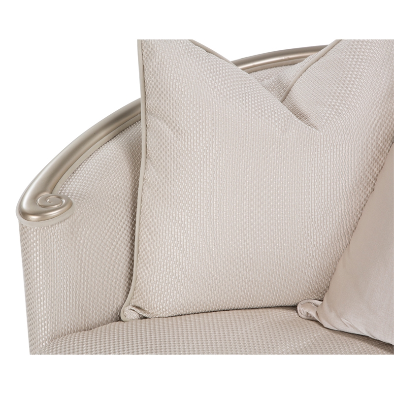 Michael Amini London Place Chair and a Half - Champagne/Platinum