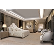 Michael Amini Malibu Crest Cal. King Scalloped Panel Bed - Porcelain/Chardonnay