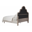 Michael Amini Malibu Crest Cal. King Scalloped Panel Bed - Porcelain/Chardonnay
