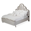 Michael Amini Malibu Crest Cal. King Scalloped Panel Bed - Porcelain/Chardonnay