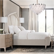 Michael Amini Malibu Crest Queen Curved Panel Bed - Doeskin/Chardonnay