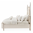 Michael Amini Malibu Crest Queen Scalloped Poster Bed - Porcelain/Chardonnay
