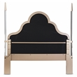 Michael Amini Malibu Crest Queen Scalloped Poster Bed - Porcelain/Chardonnay