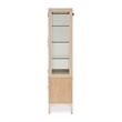 Michael Amini Malibu Crest Wood & Glass Display Cabinet - Chardonnay
