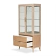 Michael Amini Malibu Crest Wood & Glass Display Cabinet - Chardonnay